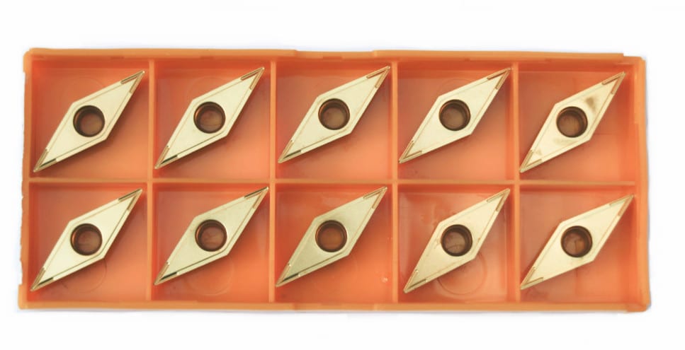 chette rombo 6 10 PLACCHETTE INSERTO UTENSILI TORNIO INSERTI A ROMBO LATO 16MM PLACCHETTE SVJ - immagine 1