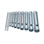 SET CHIAVI A TUBO ESAGONALI 10 PZ DA 6 A 22 MM ACCIAIO CHIAVE CANDELE 466a $ - immagine 2