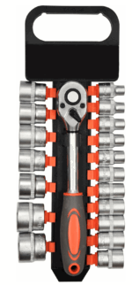 Set chiavi bussola bussole cricchetto reversibile 1/2" 19 pz 8 32 mm 921to - immagine 5