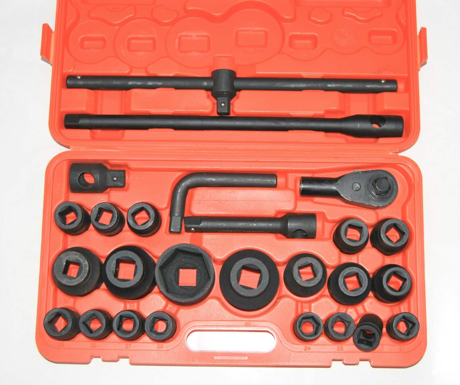 chiavi_2_4.jpg CHIAVI BUSSOLA GIGANTI 3/4 26 PZ 21 65MM CRICCHETTO PROLUNGA CAMION RINFORZATE M - immagine 1