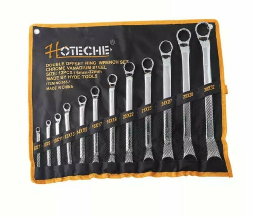 chiavi_hot.jpg SET 12 PZ CHIAVI INGLESI A STELLA POLIGONALI DOPPIA DOPPIE CHIAVE 6x32 MM 038 HO - immagine 1