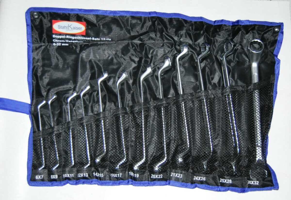 SET 12 PZ CHIAVI INGLESI A STELLA POLIGONALI DOPPIA DOPPIE CHIAVE 6x32 MM 304 SK - immagine 2