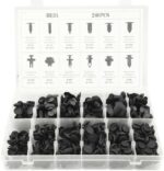 CLIP RIVETTI VITI DI FISSAGGIO PLASTICA 240 PZ AUTO CARROZZIERE PANNELLI 190BA - immagine 2