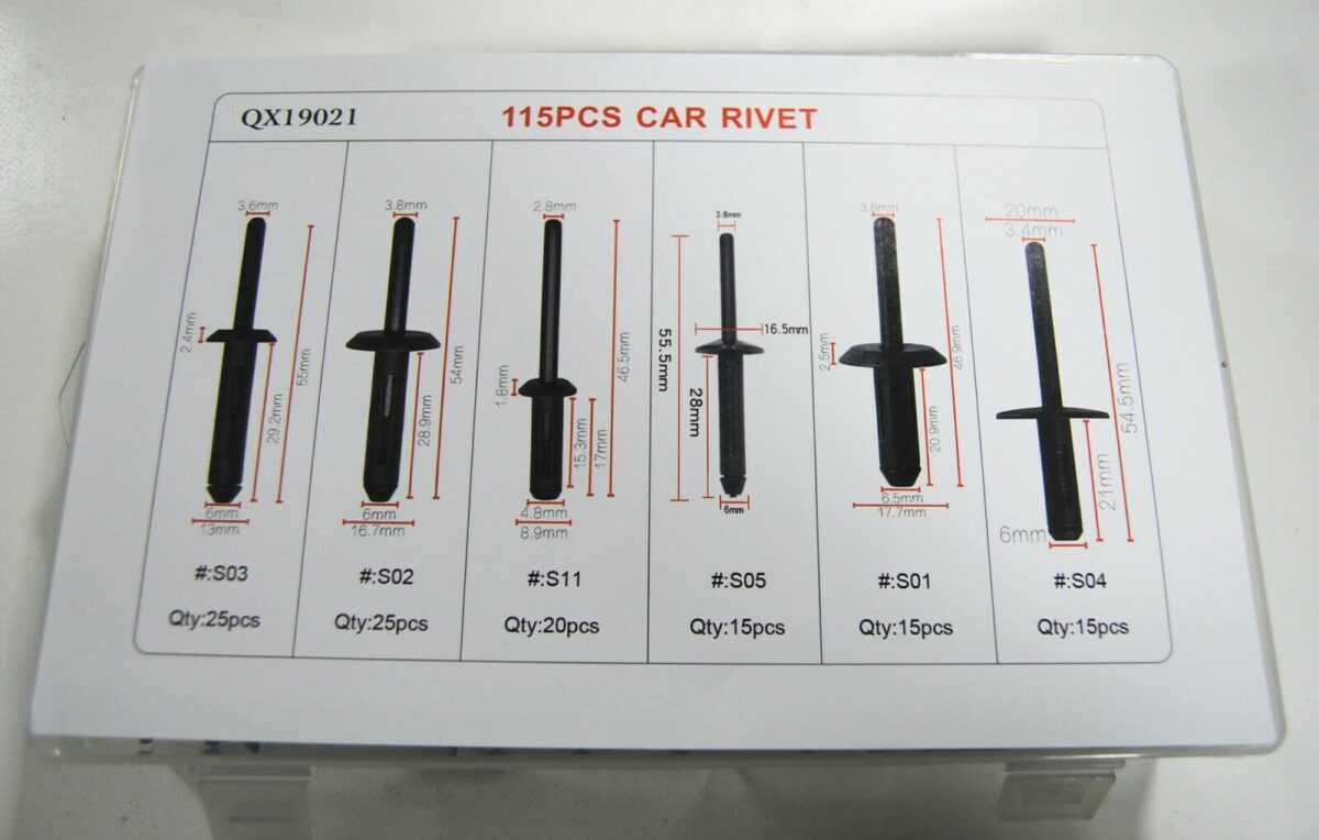 CLIP FERMI FISSAGGIO 115 PZ CARROZZERIA PARAURTI PANNELLI RIVETTI PLASTICA 142 - immagine 2