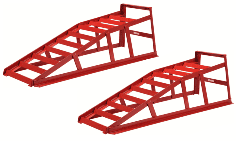 coppia rampe 2pz sollevamento auto Coppia rampe antiscivolo rampa sollevamento riparazione auto supporto garage 2 ton 800mm 748to - immagine 1