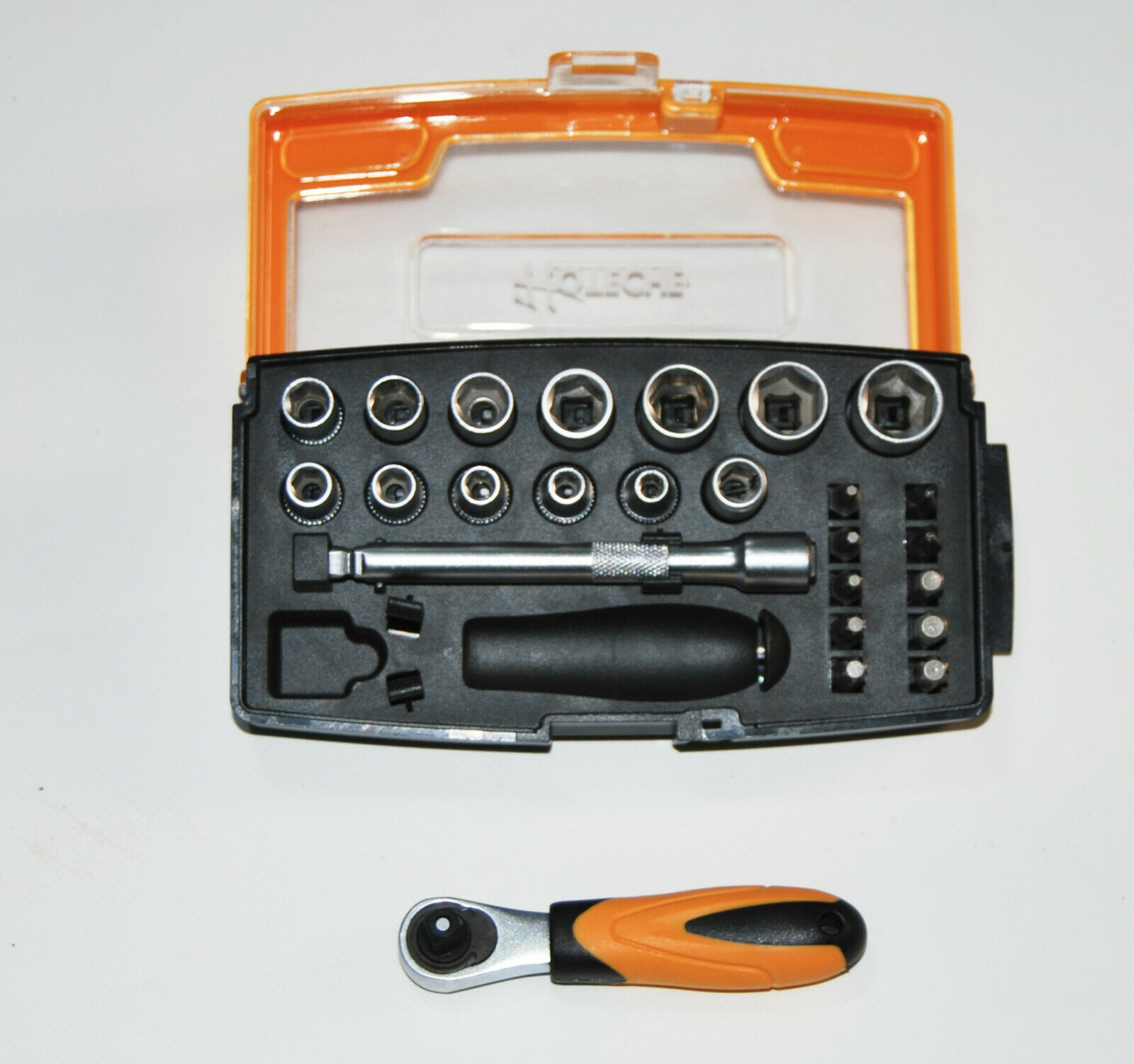 cri2.jpg KIT BUSSOLE BUSSOLOTTI 25 PZ MINI CRICCHETTO 1/4" INSERTI TORX ESAGONALI 926 HOT - immagine 1