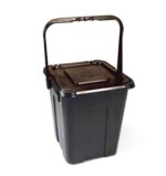 Bidone bidoncino pattumiera plastica raccolta differenziata rifiuti marrone 20 lt 073du