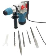 TRAPANO MARTELLO DEMOLITORE TASSELLATORE ELETTRICO 26mm 1500W PLUS PUNTE 194vt - immagine 2