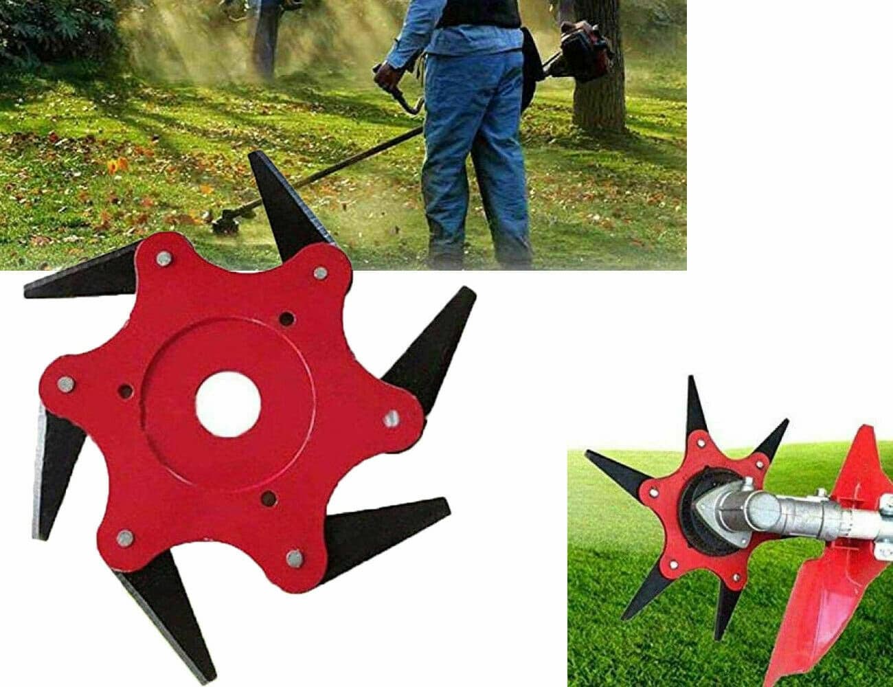 dischi_1_2.jpg TESTINA RICAMBIO RASAERBA CON 6 LAME IN ACCIAIO CATENA DECESPUGLIATORE ERBA 909 - immagine 1