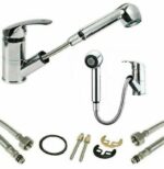 MISCELATORE RUBINETTO LAVELLO LAVABO CUCINA CON DOCCETTA DOCCINO FLESSIBILE 451