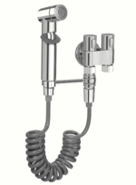 KIT DOCCETTA DOCCINO MISCELATORE BIDET BAGNO RUBINETTO PULIZIA WC CROMATO 359sw - immagine 3