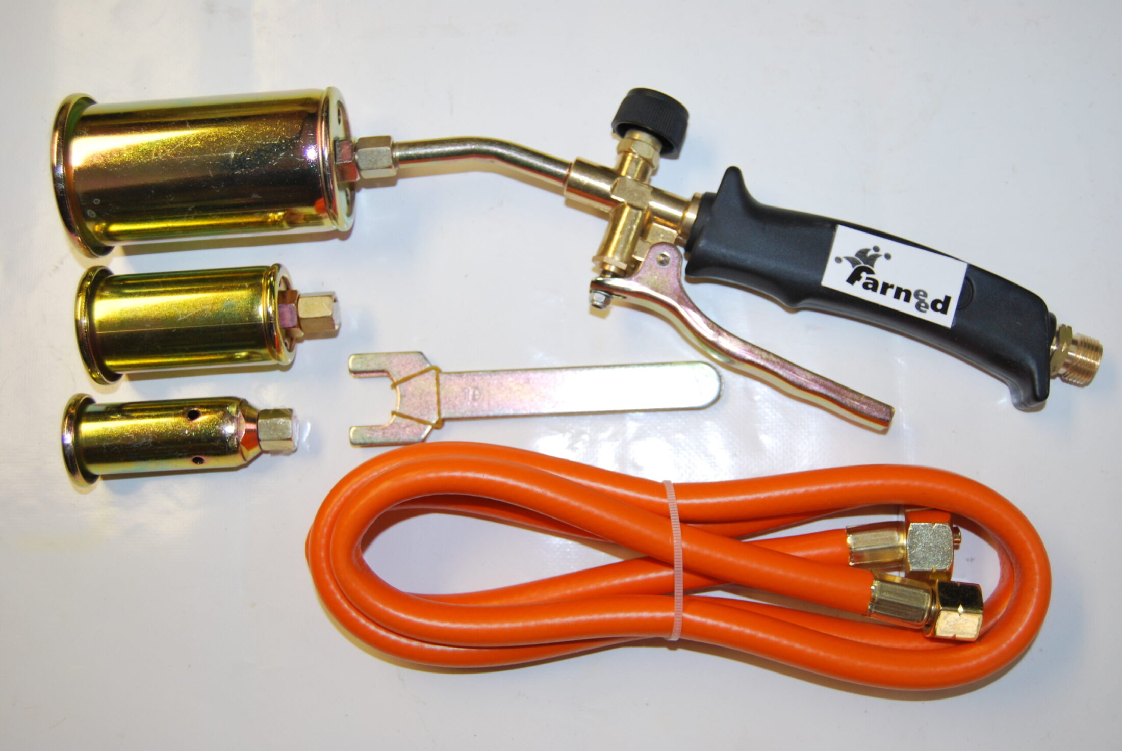 dsc_7645.jpg cannello a gas per sfalti con 3 beccucci bruciatore saldatore farneed - immagine 1