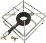 FORNELLONE FORNELLO CM 40X40 7,5kw CROMATO INOX GAS BOMBOLA BRUCIATORE IN GHISA - immagine 2