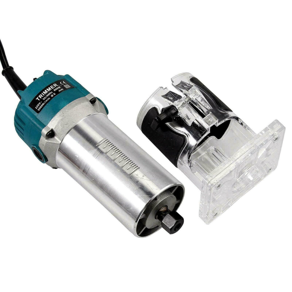 KIT FRESATRICE VERTICALE FRESA CON PIANO RIFILATORE PANTOGRAFO LEGNO 800W 6 8 MM - immagine 3