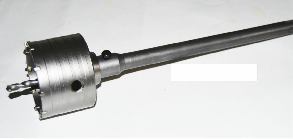 FRESA A TAZZA MM 100 CAROTATRICE CON ASTA SDS PLUS 650 MM CEMENTO MURO MATTONI - immagine 5