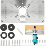KIT FRESATRICE VERTICALE FRESA CON PIANO RIFILATORE PANTOGRAFO LEGNO 800W 6 8 MM - immagine 7