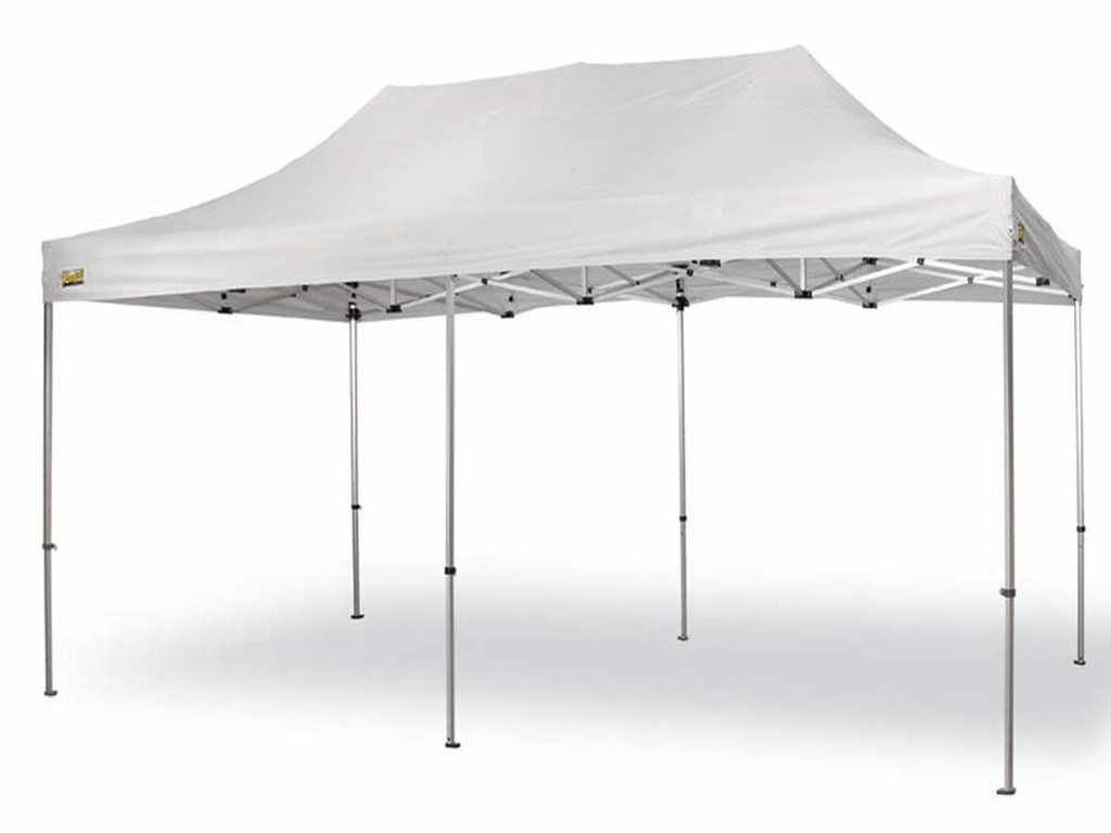 gaz.jpg TENDA GAZEBO PER GIARDINO 3X6 IMPERMEABILE BIANCO TENDONE PIEGHEVOLE PER FIERE - immagine 1
