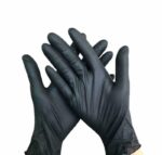 Guanti nitrile guanto nero 100pz elevata resistenza lavoro officina tg XL 595ra