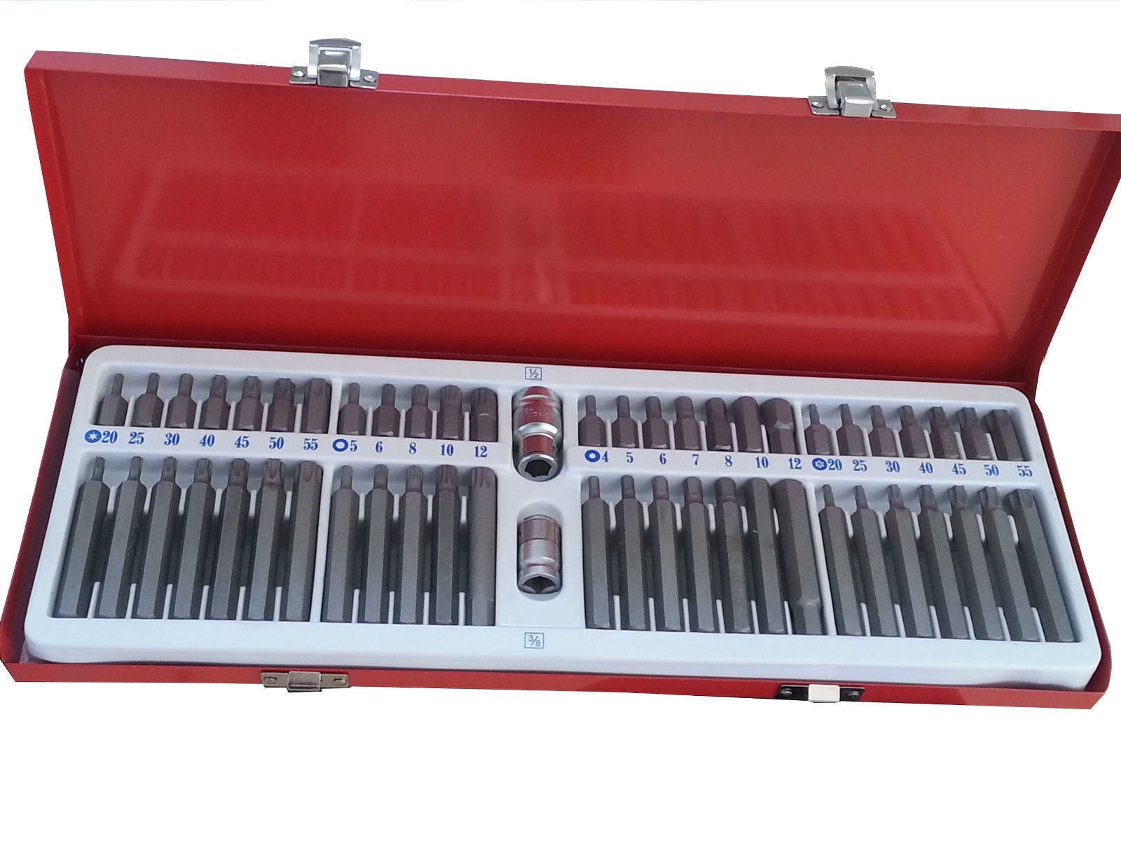 inserti_chiavi_bussola.jpg INSERTI CHIAVI BUSSOLE TORX SET 54 PZ portainserti XZN ESAGONALE EXA - immagine 1