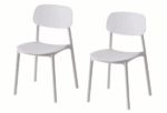 Kit 2 sedie polipropilene cucina bar ristorante sedia interno esterno bianco 719k