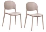 Kit 2 sedie polipropilene cucina cucina bar ristorante sedia interno esterno beige crema 167ro - immagine 8