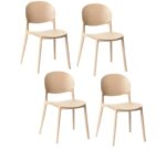 Kit 4 sedie polipropilene cucina bar ristorante sedia interno esterno beige crema 167ro - immagine 6
