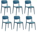 Kit 6 sedie polipropilene cucina bar ristorante sedia interno esterno verde petrolio 764v
