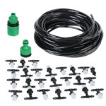 KIT IRRIGAZIONE GIARDINO GIARDINAGGIO NEBULIZZATORE POMPA SPRUZZO TUBO 20 MT 019