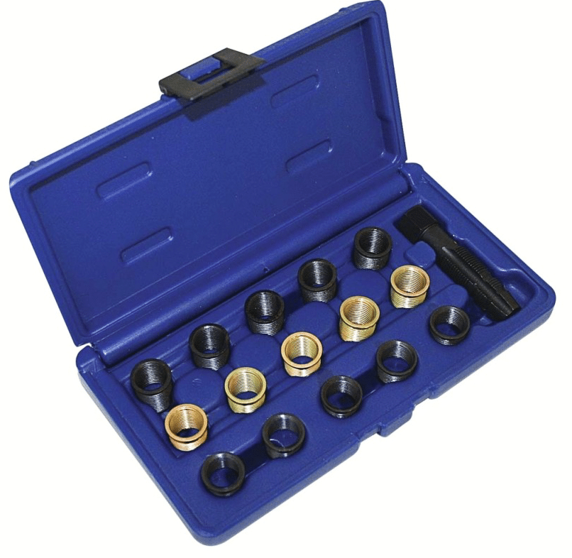 kit riparazione KIT RIPARAZIONE CANDELE CANDELETTE ROTTE 16 PZ PEZZI AUTO FILETTI M14 981sa - immagine 1