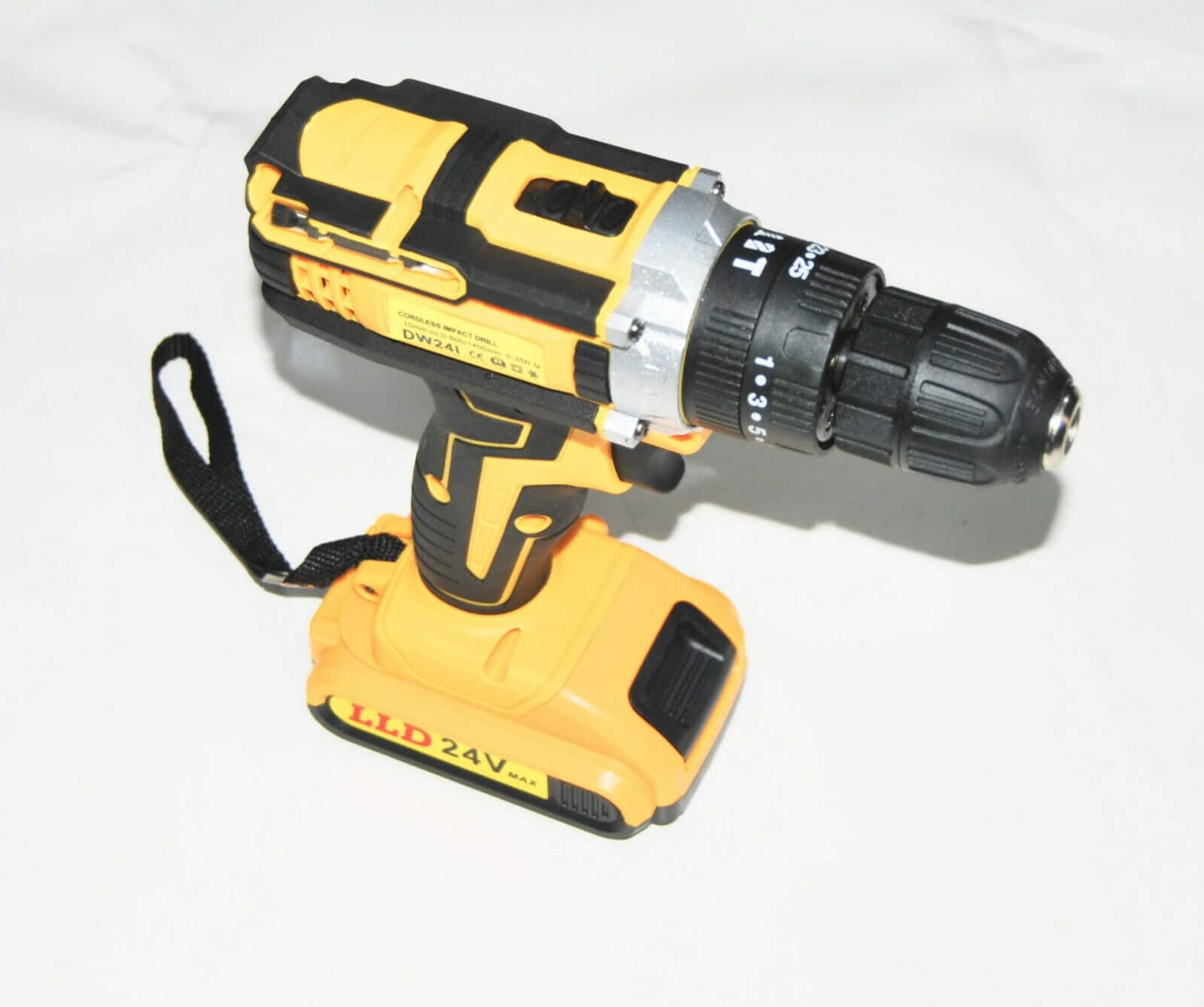 lld_4.jpg TRAPANO AVVITATORE 2 BATTERIE LITIO DOPPIA BATTERIA LITIO PERCUSSIONE 24 V LLD - immagine 1