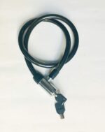 LUCCHETTO CATENACCIO CATENA BICI MOTO SCOOTER CHIAVI SICUREZZA NERO FERRO 649 - immagine 2