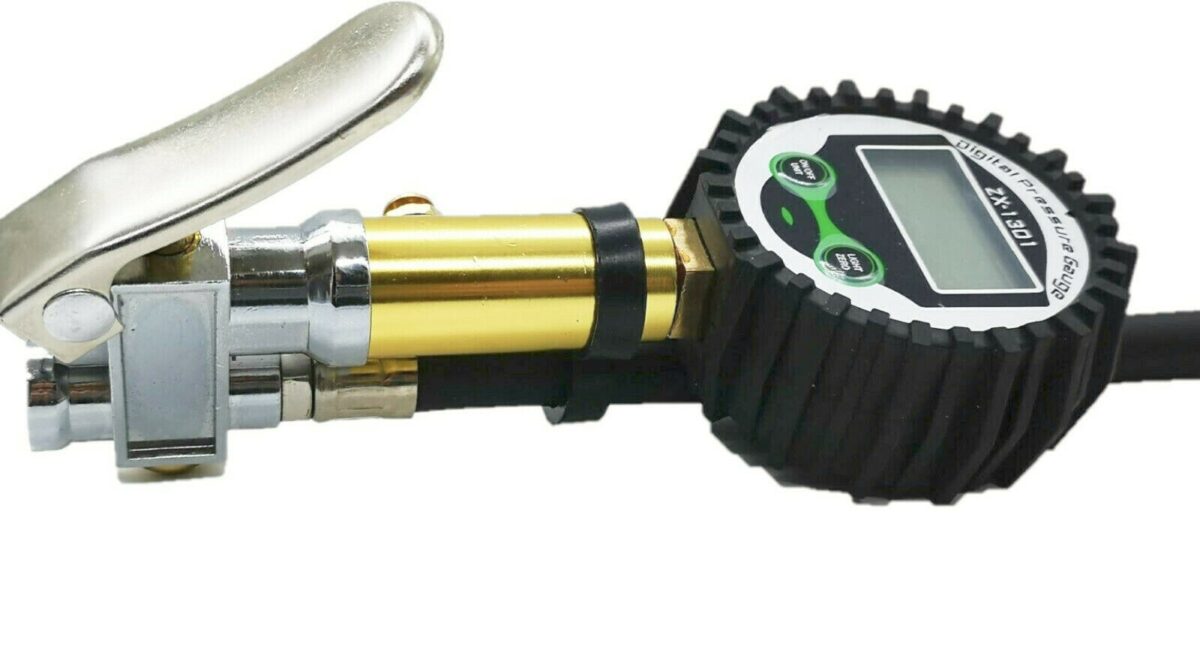 MANOMETRO DIGITALE PRESSIONE GOMME PNEUMATICI MISURATORE 1/4 " GOMMA 220 PSI 301 - immagine 5