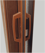 Porta a soffietto scomparsa pvc noce venato rilievo chiusura magnetica casa maniglia cm 215x84  2715 - immagine 2
