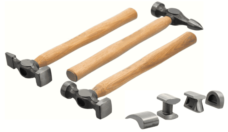 martellii Kit martelli e tassi per riparazione auto carrozzeria carrozziere 7 pz 908to - immagine 1