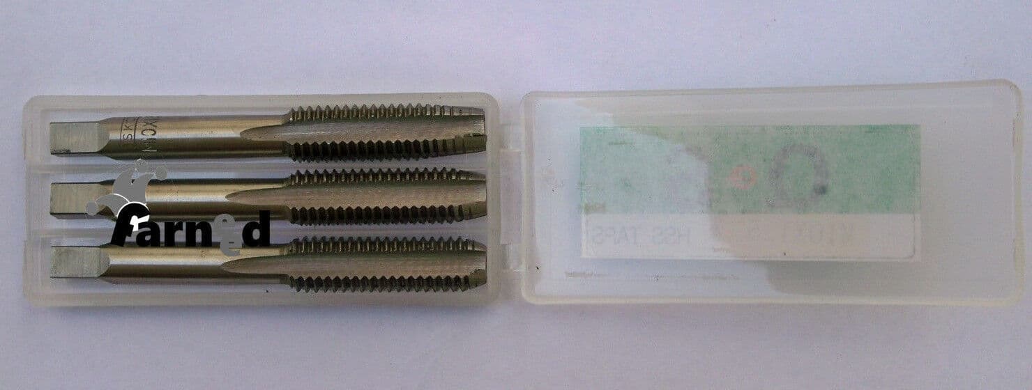 maschi.jpg KIT 3 PZ MASCHI FILETTATI FILIERE HSS FILETTARE FILETTATURA MISURA 5 X 0,8 MM - immagine 1