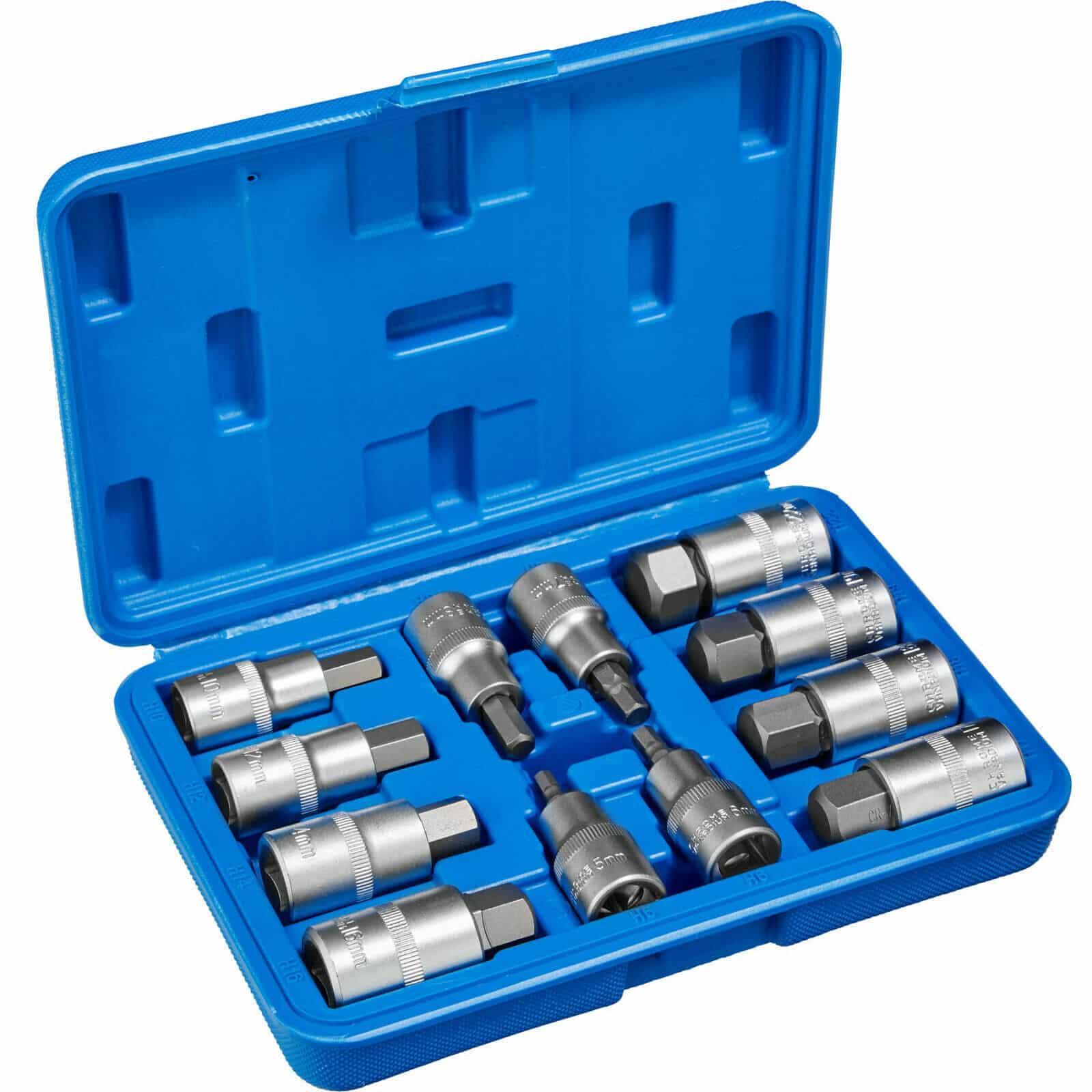 maschio SET CHIAVI A BUSSOLA 12 PZ ESAGONALI ESAGONO 1/2" MASCHIO BUSSOLE METRICHE 368sa - immagine 1