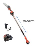 MOTOSEGA BATTERIA ELETTROSEGA CON ASTA TELESCOPICA SVETTATOIO POTATORE 48V 157OX
