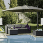 OMBRELLONE A BRACCIO PARASOLE GIARDINO 3x4 mt DECENTRATO GAZEBO TORTORA 297V - immagine 4