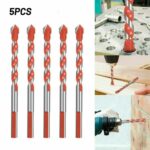 KIT 5 PUNTE MULTIFUNZIONE TRAPANO LEGNO CERAMICA PIETRA VETRO DA 6 A 12 MM 390 - immagine 2