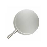 PALA PIZZA PIZZE PALE PANE FORNO FORNO MANICO IN LEGNO TONDA 25 CM ACCIAIO 743KS - immagine 2