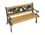PANCA PANCHINA SEDUTA LEGNO SCHIENALE CM 82x39x50 h GIARDINO ESTERNO 3 POSTI 080 - immagine 3