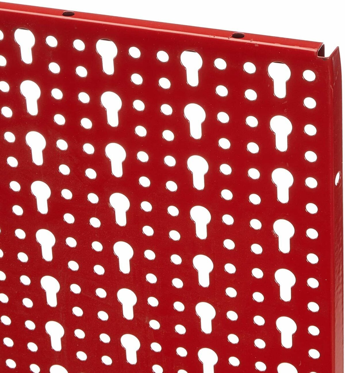 PANNELLO FORATO PORTA ATTREZZI UTENSILI UTENSILI DA LAVORO MURO PARETE 578 ROSSO CON GANCI - immagine 2