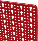 PANNELLO FORATO PORTA ATTREZZI UTENSILI UTENSILI DA LAVORO MURO PARETE 578 ROSSO CON GANCI - immagine 2