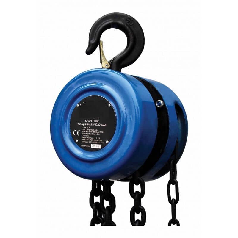 paranco catena PARANCO A CATENA 1 TONNELLATA ARGANO VERRICELLO SOLLEVATORE 1000 Kg 2,5 MT H25SA - immagine 1