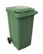 PATTUMIERA BIDONE RACCOLTA DIFFERENZIATA 120 LT NORME EN840 HACCP COPERCHIO VERDE - immagine 2