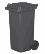 PATTUMIERA BIDONE RACCOLTA DIFFERENZIATA 120 LT NORME EN840 HACCP COPERCHIO GRIGIO