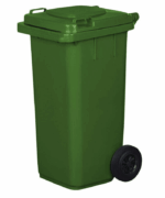 PATTUMIERA BIDONE RACCOLTA DIFFERENZIATA 120 LT NORME EN840 HACCP COPERCHIO VERDE