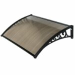 PENSILINA TETTOIA POLICARBONATO ALVEOLARE PLEXIGLAS COPERTURA 100x80cm TRASPARENTE 525v - immagine 2