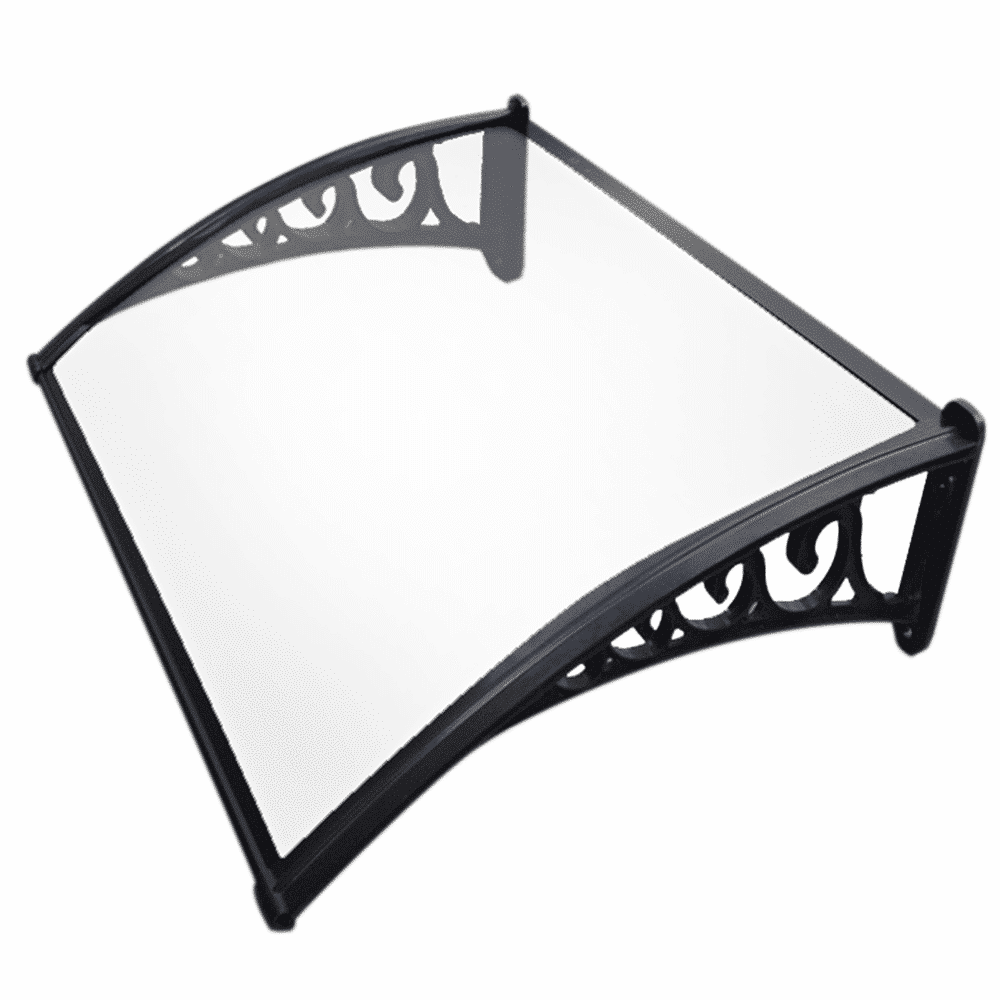 pensilina trasparente PENSILINA TETTOIA POLICARBONATO COMPATTO PLEXIGLAS COPERTURA PORTA 150x100cm 730 - immagine 1