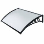 PENSILINA TETTOIA POLICARBONATO COMPATTO PLEXIGLAS COPERTURA 100x80 cm 532v - immagine 3